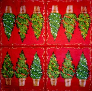 195 Christmas Flowers - 3-ply (red) - Ihr